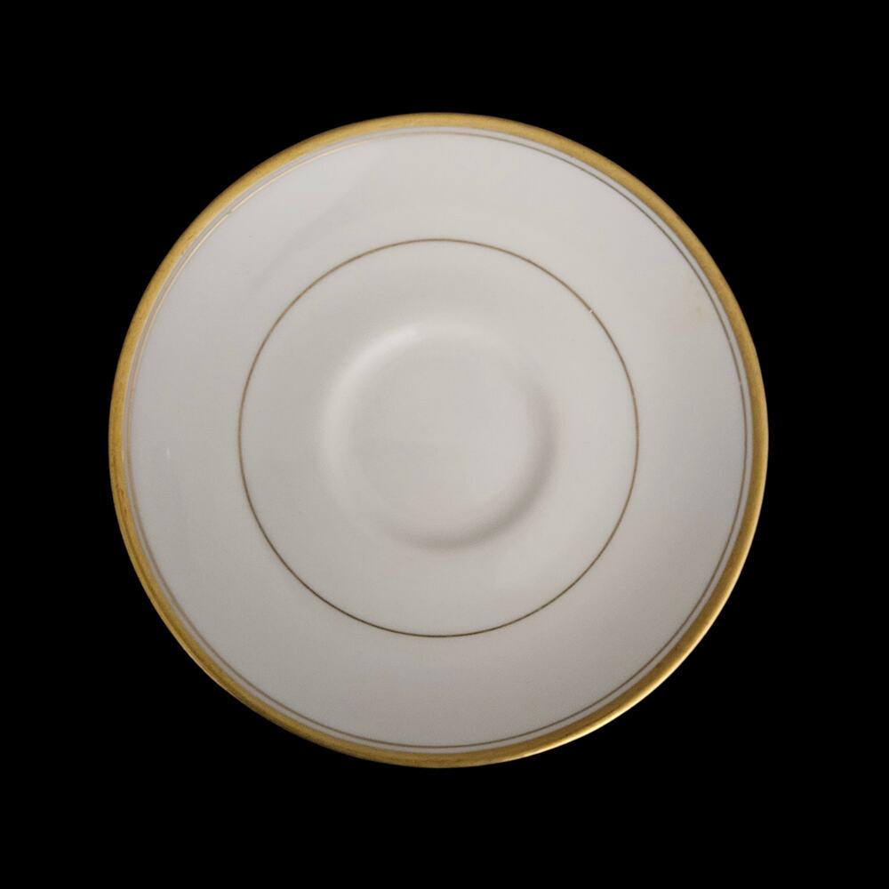 Theodore Haviland New York Oxford Gold Trim Saucers 5.75" Set of 4
